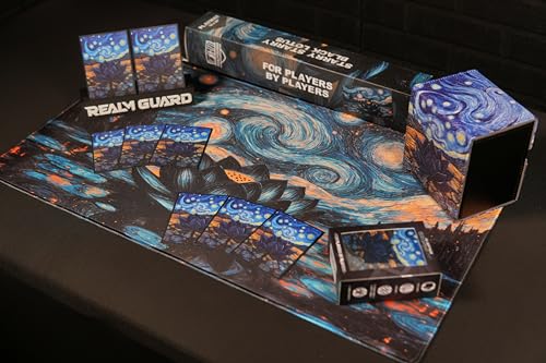 TCG/MTG Commander 200+ Card Art Dual Deck Box With Storage (Starry Black Lotus) - style: Dual Commander
