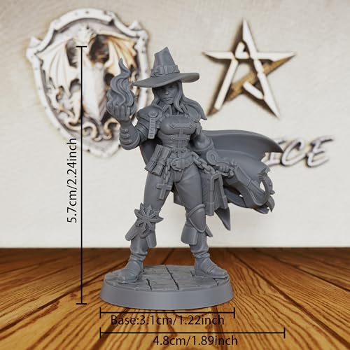 AUSPDICE Gothic Monster Stalker DND Miniatures, 32mm Vampire Hunter-AS537 | Unpainted Human Mage Figurine with Crossbow for Dungeons and Dragons, Tabletop Gaming, TTRPG and Gothic RPG Adventures