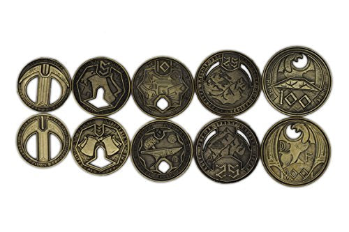 Norse Foundry Adventure Coins - A Set of 10 Metal Plated Novelty Coins in Dwarven Style - Perfect for Any Roleplaying Game (RPG) or LARP Session - style: Dwarven