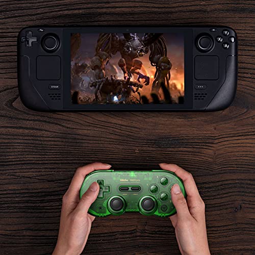 8Bitdo SN30 Pro Bluetooth Controller, Hall Effect Joystick (Jade Green) | Rumble Vibration, Turbo Function, USB-C Cable, Wireless Gamepad for Switch/Switch 2, Windows, Apple, Steam Deck, Raspberry Pi - color: Jade Green