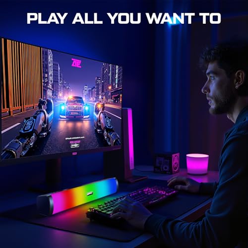 OFFSIR Computer Speakers for Desktop, Gaming Speakers with Touch Lights PC Speakers with Surge Clear Sound, USB Powered for Computer Desktop PC Laptop Monitor