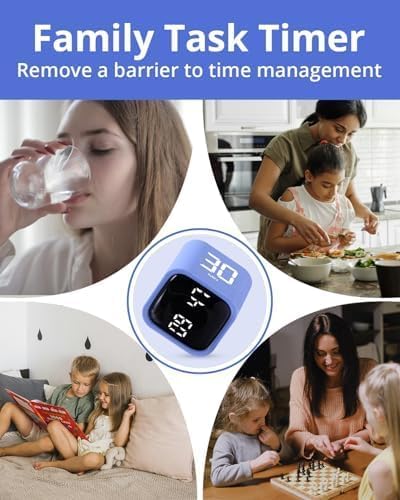 Productivity Timer Flip Gravity Sensor Cube Timer Countdown & Countup,Mute & Vibrate & Sound,5/10/30/60min & Custom Timing, Perfect for ADHD,Work,Learning,Kitchen Cooking (1Blue) - color: Blue