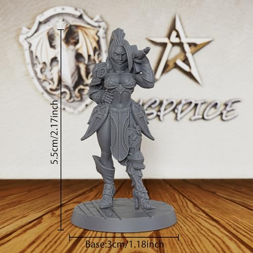 Heroic Scale Unpainted Fantasy Minis - 32mm Professional Miniature Game Figure for Role Playing & TTRPG, Detailed Tabletop Gaming Miniatures for Dungeon Masters - 5.5cm Human Warrior (AS384)