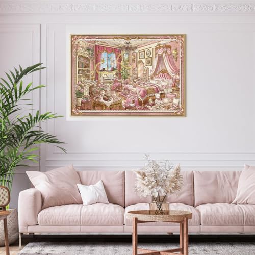 HUADADA-*Bedroom*-Jigsaw Puzzles for Adults 1000 Pieces,Puzzles 1000 Pieces, Interlock Perfectly No Dust, Impossible Difficult Hard Fun 1000 Piece Jigsaw Puzzles for Adults-1:1 Poster - color: Bedroom