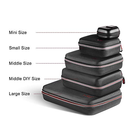 HSU Protective Carrying Case Compatible with Go Pro Hero | 13, 12, 11, 10, 9, 8, 7, 6, 5 and Accessories, Light and Medium Security Bag, Compact and Safe Action Camera Travel Storage - color: Green