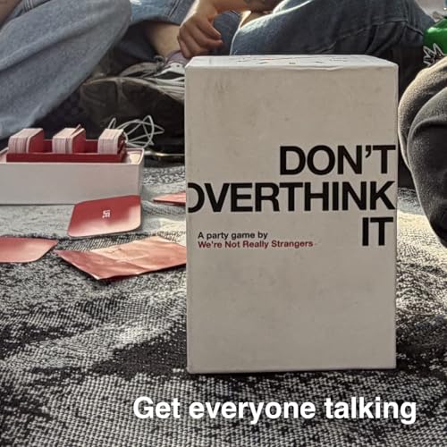 Don't Overthink It Card Game by We’re Not Really Strangers - 150 Conversation Starter Cards. Get to Know You Game for Friends, Couples, Game Night, Date Night & Parties, 2+ Players - style: Don't Overthink It