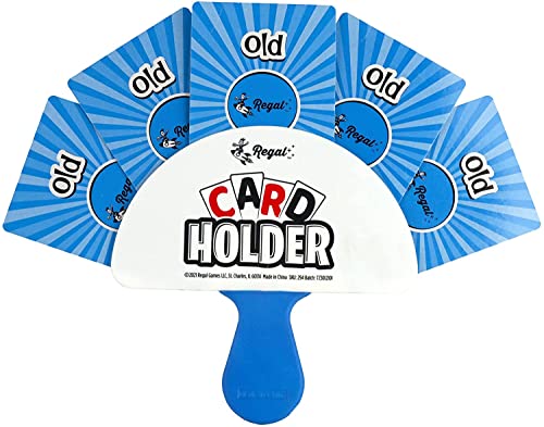 Regal Games 4 Pack Card Holders for Playing Cards - Kids Card Holder with Plastic Paddles - Ideal for Family Fun Game Night and Travel (Ages 3+) - color: 4 Pack