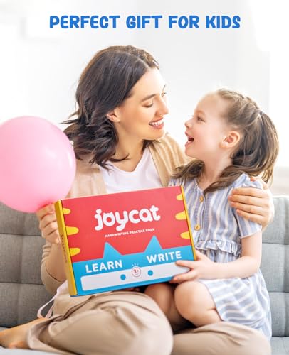 JoyCat Preschool Learning Activities 48 Reusable Pages for 3-8 | Handwriting Practice for Kids Toddlers, Tracing Letter Number Workbooks, Educational Autism Busy Book, Learning Gift Toys - style: 1. Trace & Write