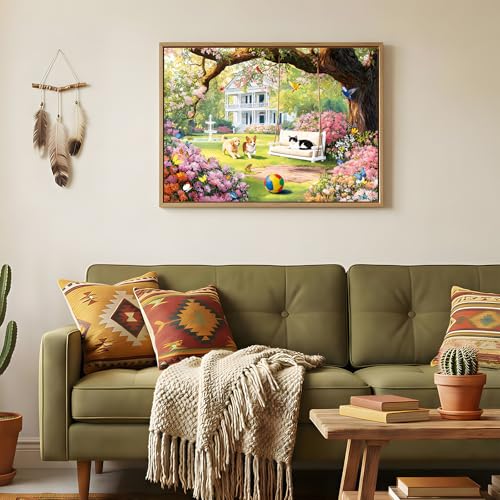 500 Piece Jigsaw Puzzle for Adults – Garden Animal Jigsaw Puzzles 500 Pieces, Cats Dog Flowers Puzzles for Adults 500 Pieces, Challenging Perdfect for Game Nights, 20.5 X 15 in - color: Garden Animal
