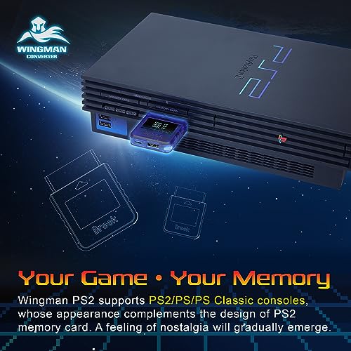 Brook Wingman PS2 Starry Blue Converter - Special Retro Consoles Converter for XB Series X|S, One, 360, Elite 1&2 and PS5/PS4/PS3, NS Pro Controller on PS2/ PS1/ PS Classic Consoles (Starry Blue) - color: Starry Blue