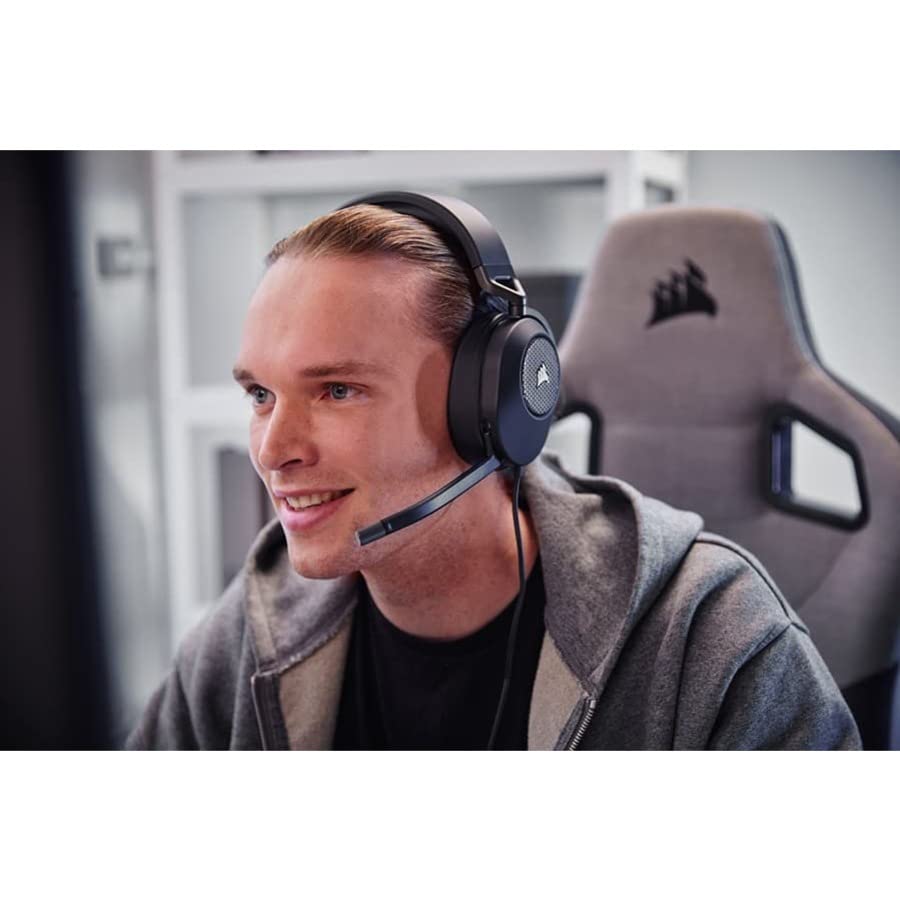 Corsair HS65 Surround Multiplatform Wired Gaming Headset – Dolby Atmos – SonarWorks SoundID – iCUE Compatible – PC, Mac, PS5, PS4, Xbox, Nintendo Switch, Mobile – Carbon