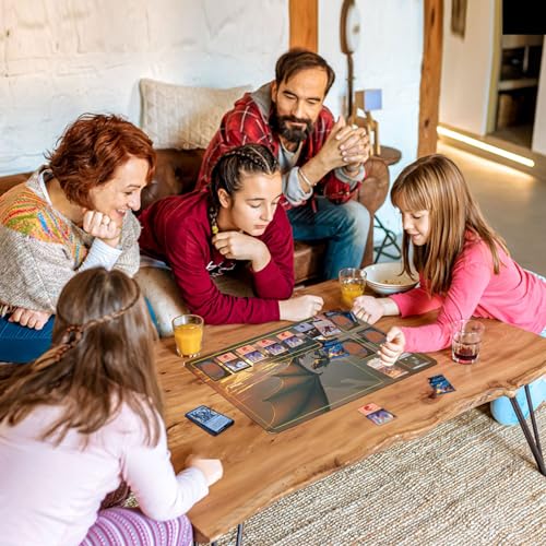 MTG Playmat with Storage Tube & 7-Dice Set - Waterproof TCG Playmat with Stitched Edges, Non-Slip Rubber Card Game Mat (24"x14") (playmat with Zones, 2-Dragon) - color: 2-dragon, style: playmat with zones