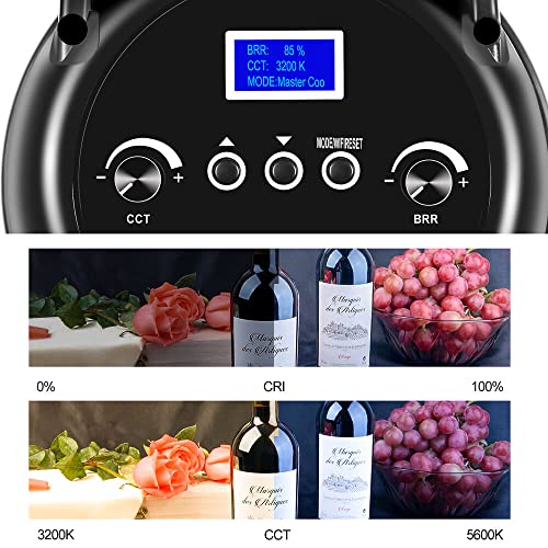 GVM Great Video Maker 100W Bi-Color LED Video Light with Bowens Mount, APP Control, Lantern Softbox, Dimmable 3200K-5600K, CRI 97+
