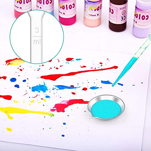 DIYESMART 36pcs Paint Tray Palettes, 2pcs Paint Stirrers and 2pcs droppers Suit for Airbrush Paint Mixing, DIY Art Craft Painting, Model Painting, Hobby Paint Model Building Tools, Lightweight… - size: 36022
