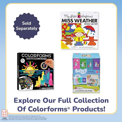 Colorforms Bluey Set - Repositionable Pieces Stick Like Magic - Scenes and Pieces from The Show Bluey for Storytelling Imaginative Play - Ages 3+ - style: Bluey