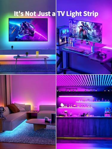 KANTUTOE TV LED Backlight, 9.84ft LED Lights for 32-43in TV, RGB TV Lights Behind with Music Sync Bluetooth APP and Remote Control Strip Light USB Powered for Bedroom Home Decor - size: 9.84ft for 32"-43" TV