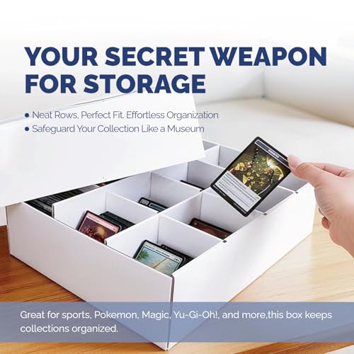 2 Set Clear Window Sports Card Storage Boxes, 3120 Count Total, Multi-Way Classification Organizer for Baseball, Sports & TCG Trading Card Games