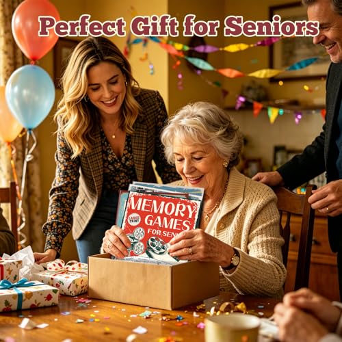 Elfew 4 Pack Large Print Activity Books for Seniors & Adults | 150+ Memory Games, 16 in 1 Puzzle Books, Variety Brain Games: Word Search, Sudoku, Mazes, Crosswords, Gifts for Women & Men