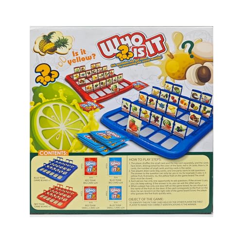 Table Game for Kids,Fruit What is It Board Game for 2Players,Family Game - color: Fruit