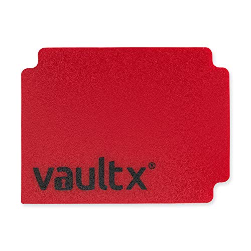 Vault X Large Standard Deck Box with 150 Black Sleeves, fits 100+ Sleeved Trading Cards (Red) - color: Red
