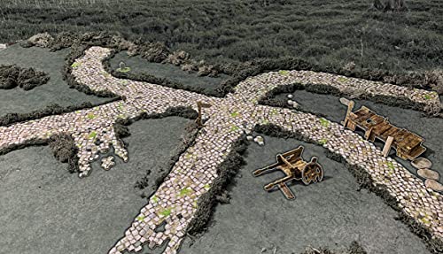 Battle Systems BSTFWA005 River and Roads Modular Fantasy Scenery - Perfect for Roleplaying and Wargames - Multi Level Tabletop Terrain for 28mm Miniatures - Colour Printed Model Diorama - DND - style: Roads and rivers