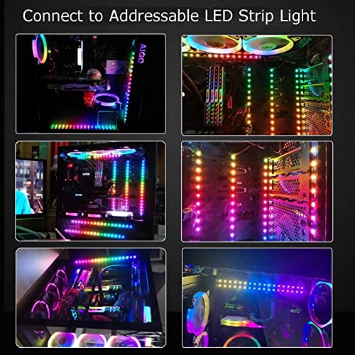 1-to-3 ARGB Splitter Cable, ARGB Cable, 5V 3 Pin Addressable RGB Splitter Extension Cable ARGB LED Sync Cable for Extend PC Computer ARGB Fans Or ARGB LED Series (2 Pack) - style: 1-to-3