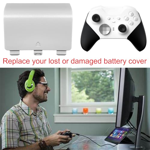 4 Pack Battery Back Cover for Xbox Series X/Series S Controller, Battery Back Shell Repair Part Compatible with Xbox Series X/Series S Controller (Black&White) - color: Black&White