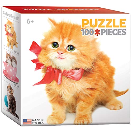 EuroGraphics Cat with Bows Mini Puzzle (100-Piece) 8104-0618 Blue - size: 100 Piece Puzzle, style: EuroGraphics Cat with Bows Mini Puzzle (100-Piece)
