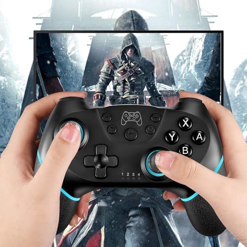 ASTARRY Bluetooth Wireless Gamepad Joystick for Nintendo Switch, 6-8 Hours Battery Life, Ergonomic Design - color: Blue