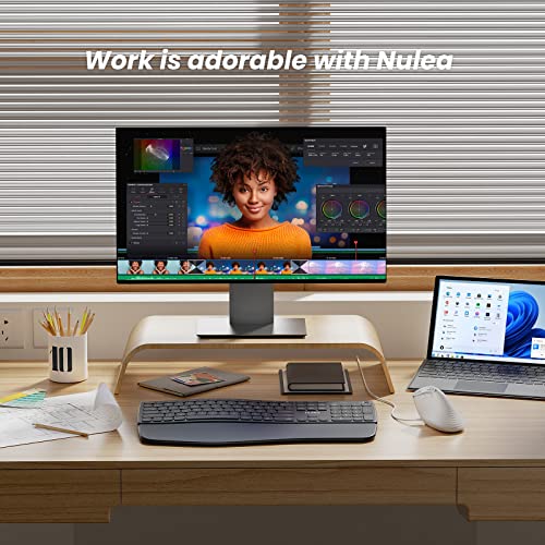 Nulea M504 유선 수직 마우스, USB 인체 공학적 광학 마우스, 4가지 조절 가능한 DPI, 11가지 RGB 백라이트 모드, 노트북, PC, 데스크톱, 맥과 호환, 화이트 - color: C-화이트