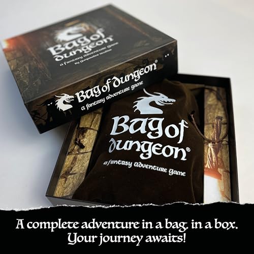 Bag of Dungeon–Fantasy Adventure Board Game for Families & RPG Fans | 1–4 Players, Ages 7+ | Classic Dungeon Crawler | Portable Tabletop RPG with Endless Replayability