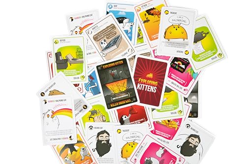 Exploding Kittens Grab and Game, 2-4 Players, Ages 7+, Pocket Version | Pocket-sized Exploding Kittens! Quick to learn, travel-friendly, and great for road trips, parties, and gifting.