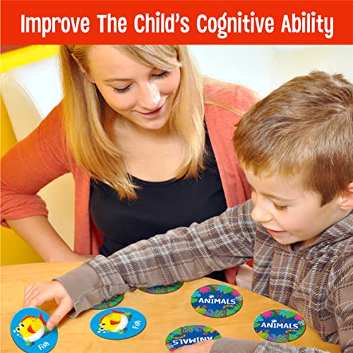 SpriteGru Memory Matching Game, 72 PCS Animal Matching Cards for Toddlers 36 Pairs Memory Cards for Preschool 4 5 6 Years Old - style: Animal Theme