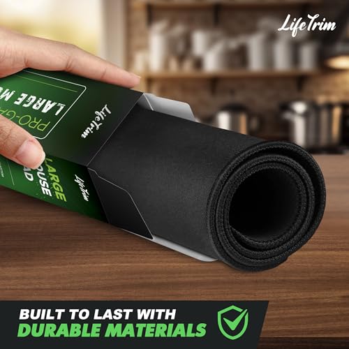 LifeTrim 36” x 13” Extra Large Mouse Pad Gaming Extended Keyboard Mat Full Desk Cover Oversized Mouse Pad XL Desk Protector Mat Giant Thick Black Gaming XXL Mousepad Large Desk Mats Deskpad - size: 36" x 13"