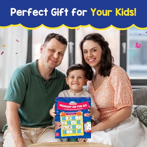 Smartivity Memory Game for Kids Ages 3+ Years | Fun Matching Game - 12 Theme Cards & 3 Level Challenges I Birthday Gift for Boys & Girls I Preschool Learning Toy for 3,4,5,6 Years Age