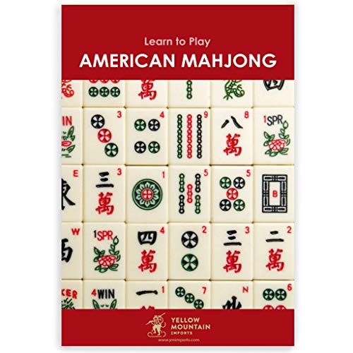 Yellow Mountain Imports American Mahjong Set – The Classic with 166 Tiles, Vintage Rosewood Veneer Case & Mahjong Accessories