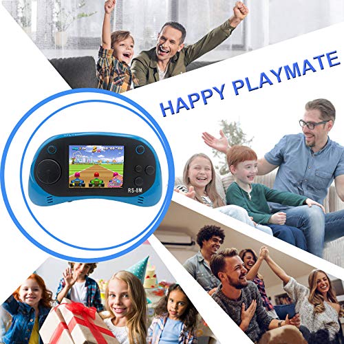 Kids Handheld Portable Video Game Player with 200 Games - 16 Bit 2.5 Inch Screen Mini Retro Electronic Machine for Boys Girls - style: Blue