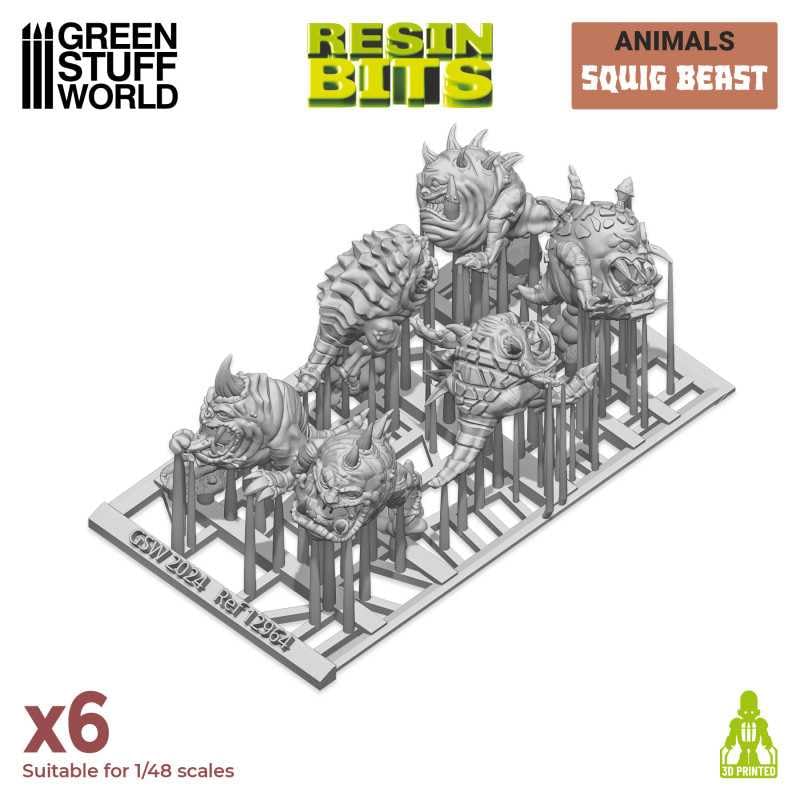 Green Stuff World Squig Beast Monsters for Wargaming, Tabletop Gaming, Models, Fantasy and SciFi -Compatible with 28mm-32mm Scale Models