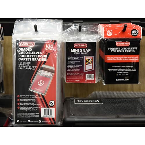 EVORETRO PSA Graded Resealable Sleeves - Premium Acid-Free Card Protection, Archival-Safe, Crystal Clear, Dustproof, Scratch Resistant - 100 Pack for Collectors - size: PSA Graded Resealable Sleeves (Pack of 100)
