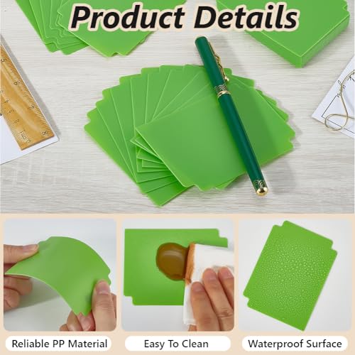 CRASPIRE Trading Card Dividers Green Card Separator Card Sorting Tray Plastic Card Dividers Board Game Card Separator Card Deck Box Dividers for Game Organizer Storage 40sheets 2.75 x 3.7 Inch - style: 40Pcs Green