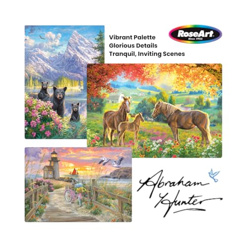 RoseArt - Abraham Hunter - Sleepy - 1000 Piece Jigsaw Puzzle for Adults - style: Sleepy