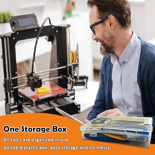Precision 3D Printer Tool Kit, 30 PCS Model Cleaning & Finishing Set with Needle Files, Cleaning Needles, Precision Trimming Tool, Tweezers, Scrapers & Brushes for 3D Print Post Processing