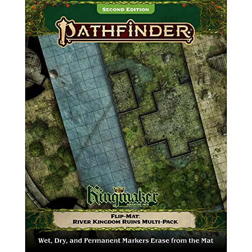 Pathfinder Flip-Mat Multi-Pack Ruins, 4 Battle Maps Ancient Locations | for Kingmaker Adventure Path RPG