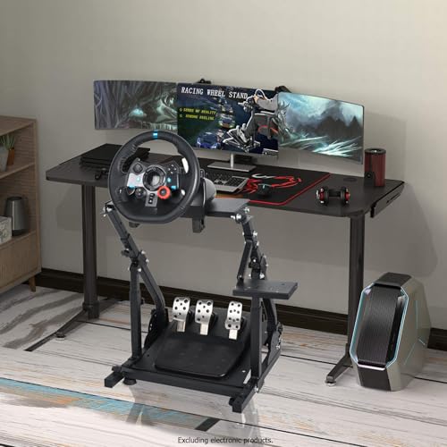 Hottoby G923 Racing Steering Wheel Stand Reinforcement Bar Fit for Logitech Thrustmaster G27,G29,G920 T300RS,T80,T150 Driving Simulator Frame,No Steering Wheel,Pedals,Handbrake