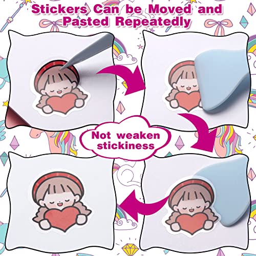 SUNEZLGO Reusable Sticker Album with Pockets, 100 Sheets, Blank Sticker Book with Tweezer and Spatula (A6) - size: A6