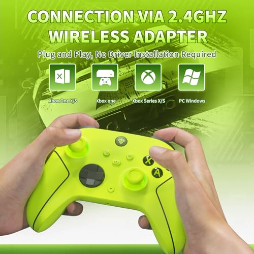 SZDILONG 2.4GHz Wireless Controller for Xbox Controller, Xbox One Series X|S Consoles, PC Windows, Steam, with hall effect sticks/7 Colors RGB Light/1000mAh Battery/Programmable/Turbo/3.5mm Audio Jack