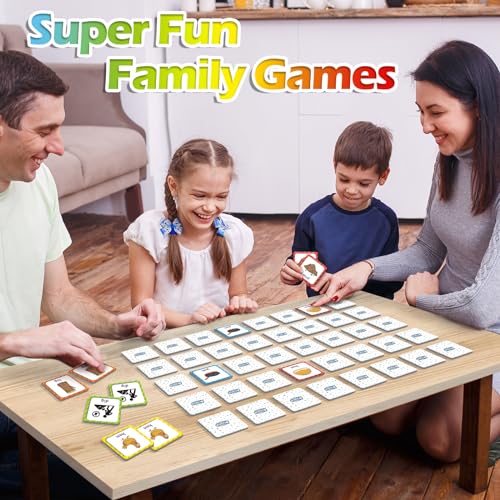 Aizweb CVC Word Match Game - 60 Pc Toddler Card Games for Kids Ages 3-6, Phonics Flash Cards for Preschool & Kindergarten Learning Activities, Educational Toys for Home School Supplies - style: CVC Words