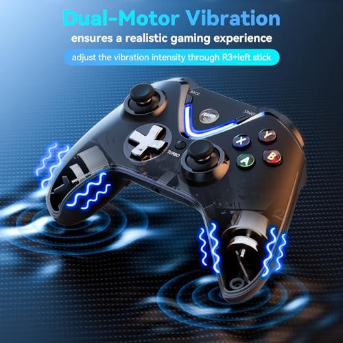 RALAN Wireless Controller with Paddles for Xbox One S/X, Xbox Series S/X, Windows PC, 2.4G Wireless Adapter with 3.5mm Headphone Jack, ALPS Joystick, Hall Effect Sensing Trigger, Rechargeable Battery