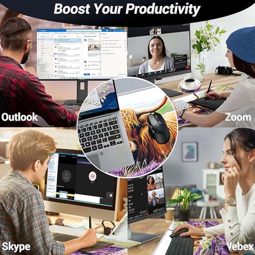 Large Mouse Pad and Keyboard Wrist Rest, Desk Pad for Keyboard and Mouse, 4-in-1 Large Gaming Mouse Pad with Wrist Support, Desk Mat for Home Office Study Game,Cute Highland Cow - color: Cute Highland Cow