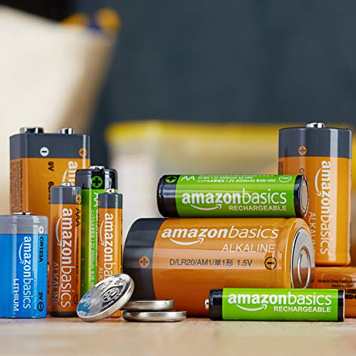 Amazon Basics AA High-Performance Alkaline Batteries, 500 Count, 10-Year Shelf Life, Long-Lasting Power for Household and Office Devices, Leakproof Design - size: 500 Count (5 Packs of 100)